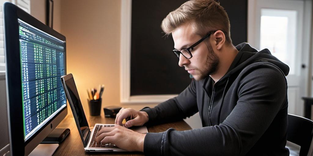 man using binary options signals
