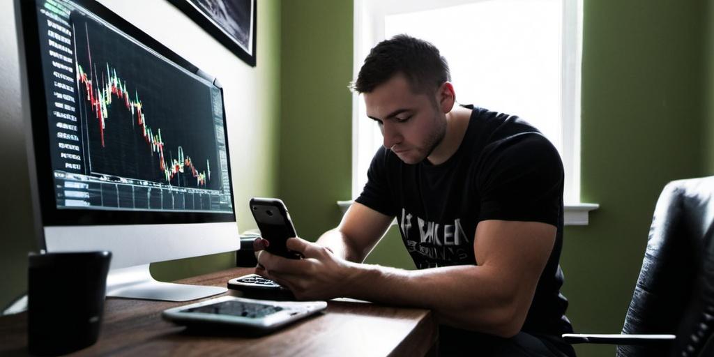 man trading forex based options