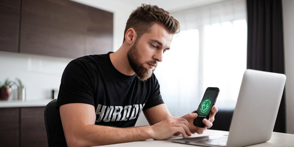 man trading with paypal