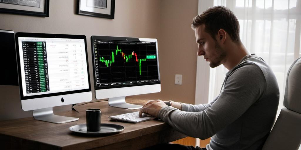 man trading stock based binary options